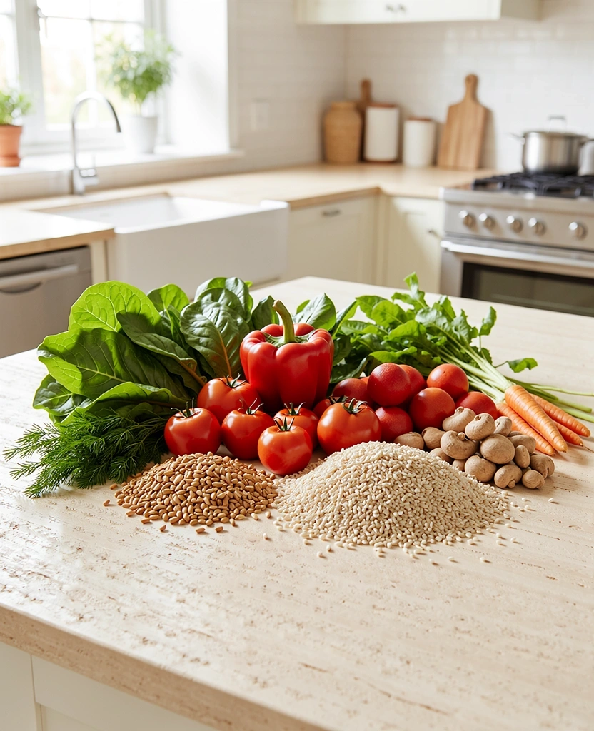 Čerstvé suroviny na prípravu nutrične vyváženej stravy